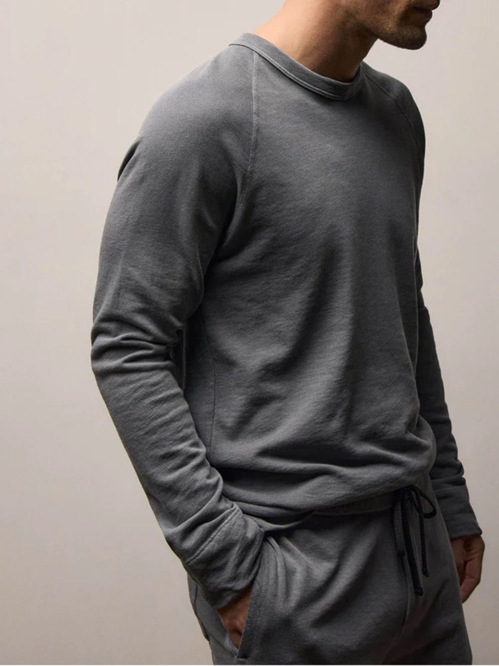 Standard James Perse Vintage French Terry Sweatshirt Gray Mens Size 2 / US M